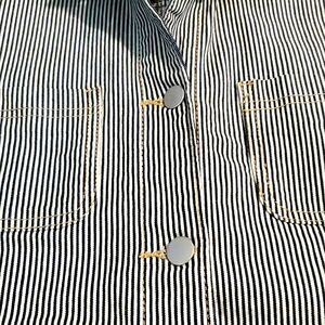 Crown & Ivy Navy and White Striped Jacket, Size M